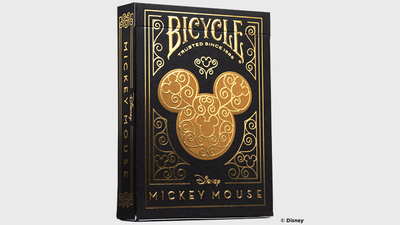 Bicycle Disney Mickey Mouse (negro y dorado) | Compañía de naipes de EE. UU. Bicycle en Deinparadies.ch