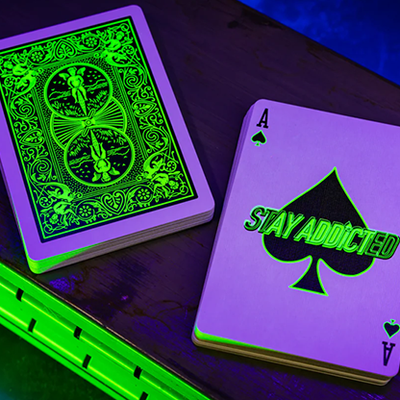 Bicycle Neon Rider Back Green-Glo Deck Playing Cards-Card-Addiction-Deinparadies.ch