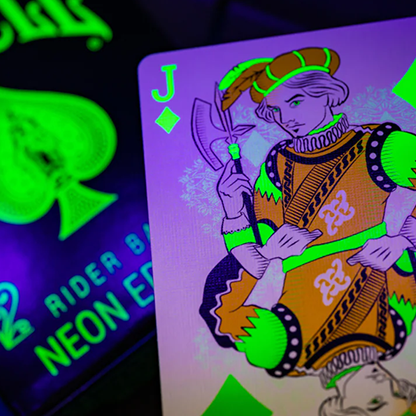 Bicycle Neon Rider Back Green-Glo Deck Playing Cards-Card-Addiction-Deinparadies.ch