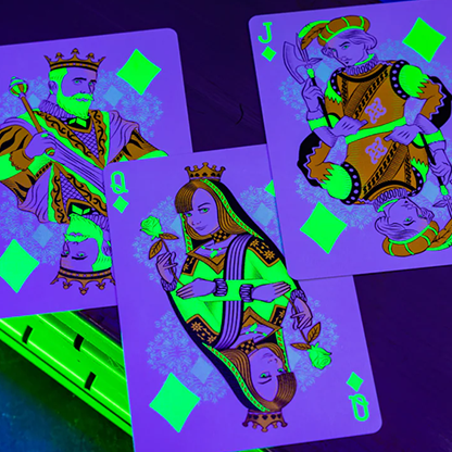 Bicycle Neon Rider Back Green-Glo Deck Playing Cards-Card-Addiction-Deinparadies.ch