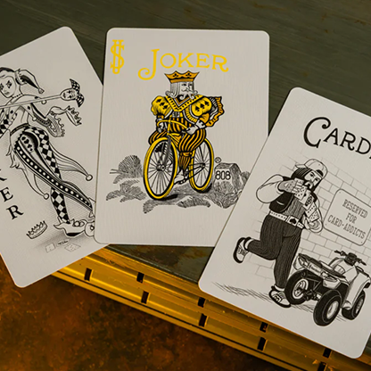 Bicycle Neon Rider Back Yellow-Starburst Deck Playing Cards-Card-Addiction-Deinparadies.ch