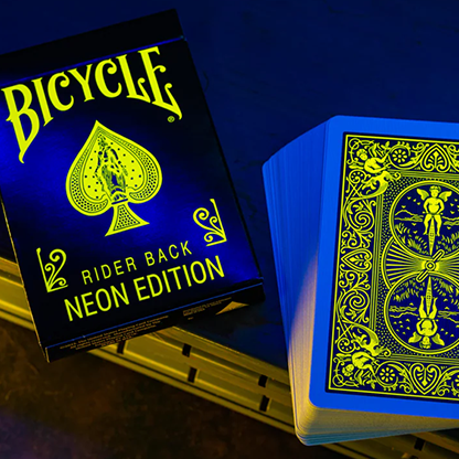 Bicycle Neon Rider Back Yellow-Starburst Deck Playing Cards-Card-Addiction-Deinparadies.ch