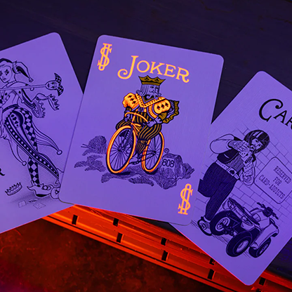 Bicycle Neon Solar-Orange Rider Back Playing Cards-Card-Addiction-Deinparadies.ch