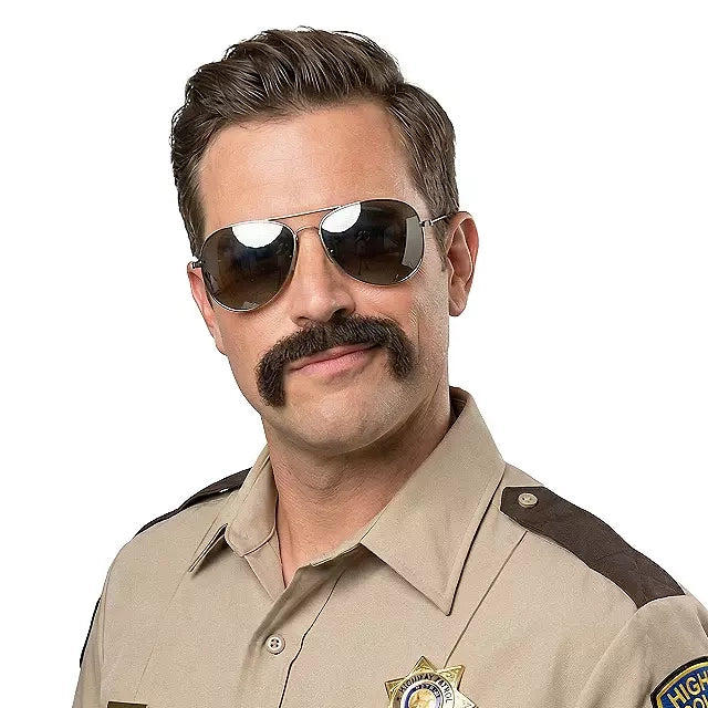 Biker Echthaar Schnauz | grau-Metamorph-Deinparadies.ch