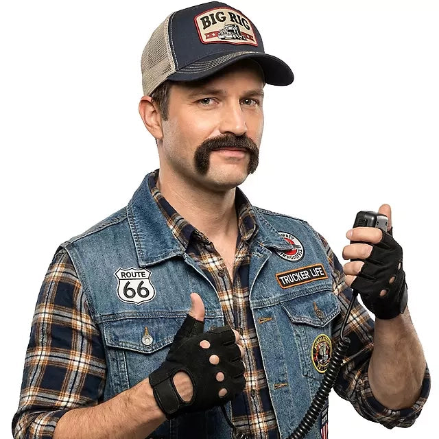 Biker Echthaar Schnauz | grau-Metamorph-Deinparadies.ch