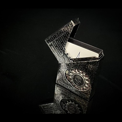 Black Metallic Foil Mortalis Machina Edition Playing Cards-The Paper Gear Company-Deinparadies.ch