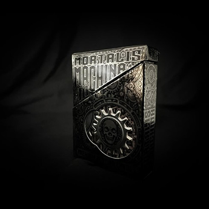 Black Metallic Foil Mortalis Machina Edition Playing Cards-The Paper Gear Company-Deinparadies.ch