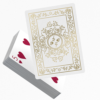 Black Roses Playing Cards White Gold Foil-Black Roses Playing Cards-Deinparadies.ch