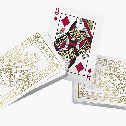 Black Roses Playing Cards White Gold Foil-Black Roses Playing Cards-Deinparadies.ch