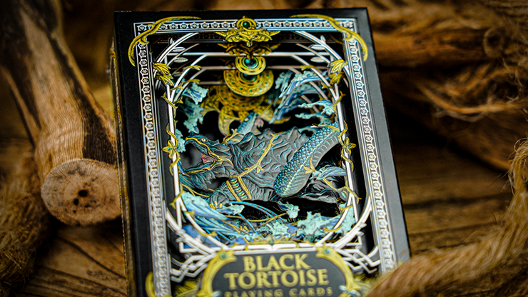 Conjunto clásico de tortuga negra | Arca jugando a las cartas