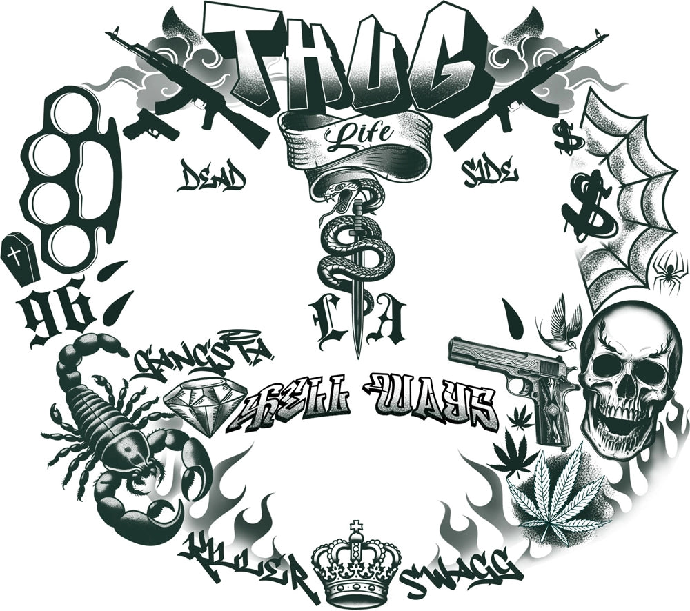 Boxer Gesichtstattoo Sticker-Guirca-Deinparadies.ch