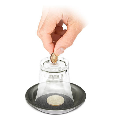 Coin through glass