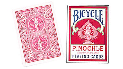 Carte Bicycle Pinochle formato poker (rosso) Bicycle a Deinparadies.ch