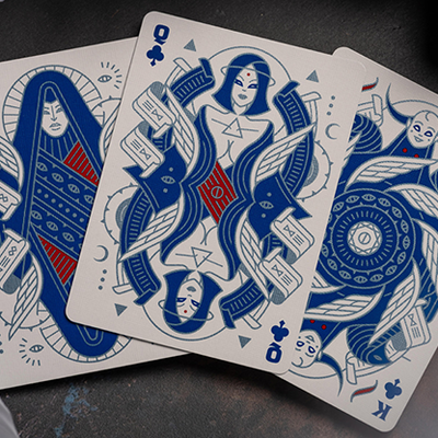 Celestial Noesis Playing Cards | Giovanni Meroni(Blue)-Giovanni Meroni-Deinparadies.ch