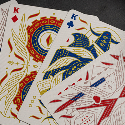 Celestial Valor Playing Cards | Giovanni Meroni(greenish yellow)-Giovanni Meroni-Deinparadies.ch