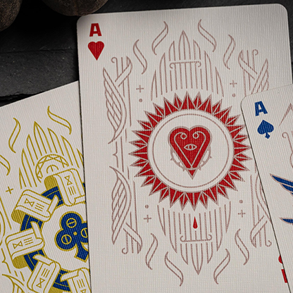Celestial Valor Playing Cards | Giovanni Meroni(greenish yellow)-Giovanni Meroni-Deinparadies.ch