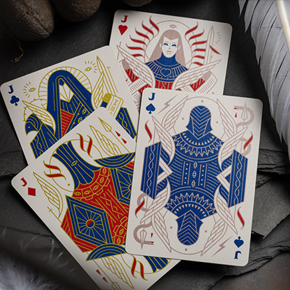 Celestial Valor Playing Cards | Giovanni Meroni(greenish yellow)-Giovanni Meroni-Deinparadies.ch