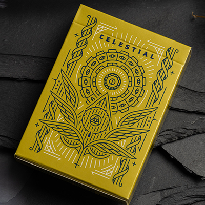 Celestial Valor Playing Cards | Giovanni Meroni(greenish yellow)-Giovanni Meroni-Deinparadies.ch