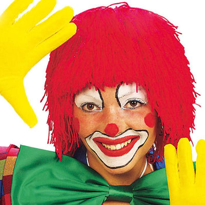 Clown wig wool red Orlob at Deinparadies.ch