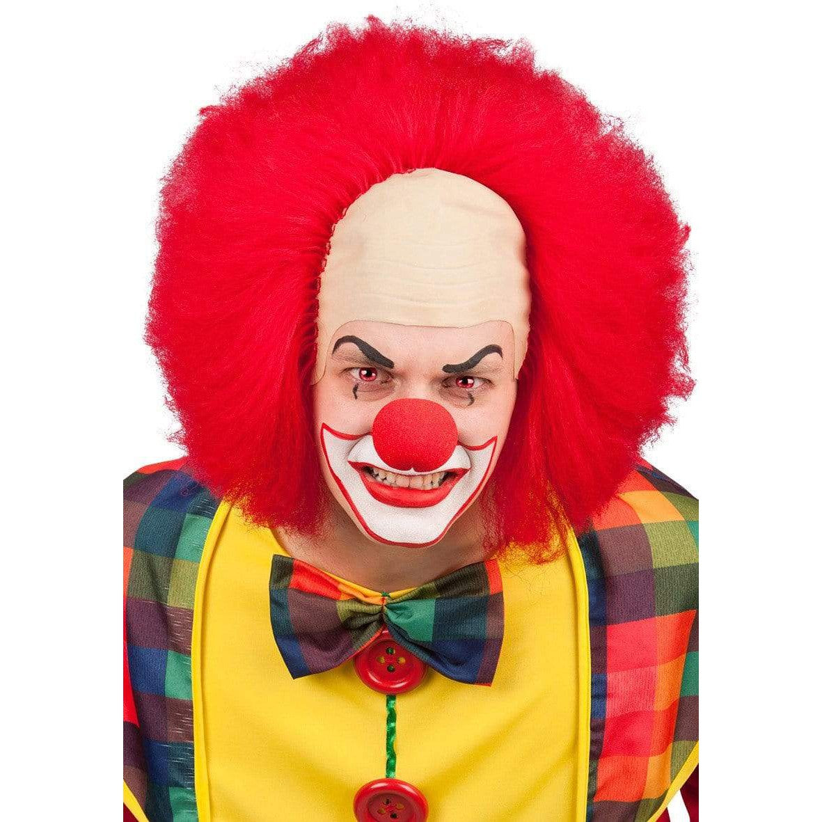 Perruque de clown à tête chauve rouge Carnival Toys Deinparadies.ch