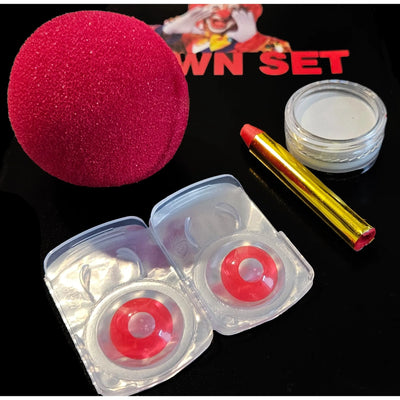 Clownset mit Kontaktlinsen und Nase-Catcher-Deinparadies.ch