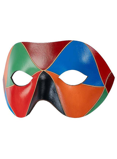 Colombina Arlecchino de cuoio Venezianische Ledermaske-Metamorph-Deinparadies.ch