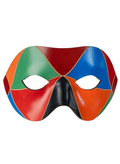 Colombina Arlecchino de cuoio Venezianische Ledermaske-Metamorph-Deinparadies.ch