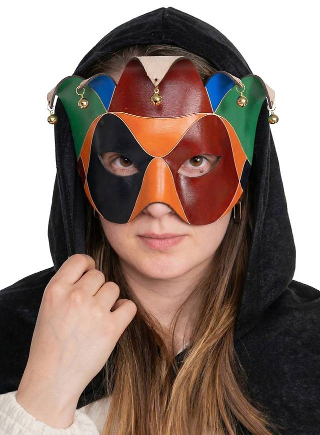Colombina Joker Venezianische Ledermaske-Metamorph-Deinparadies.ch