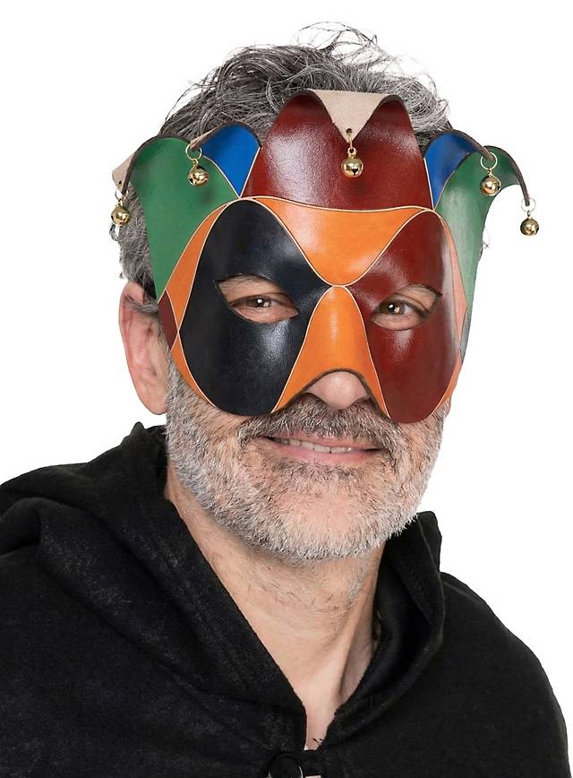 Colombina Joker Venezianische Ledermaske-Metamorph-Deinparadies.ch