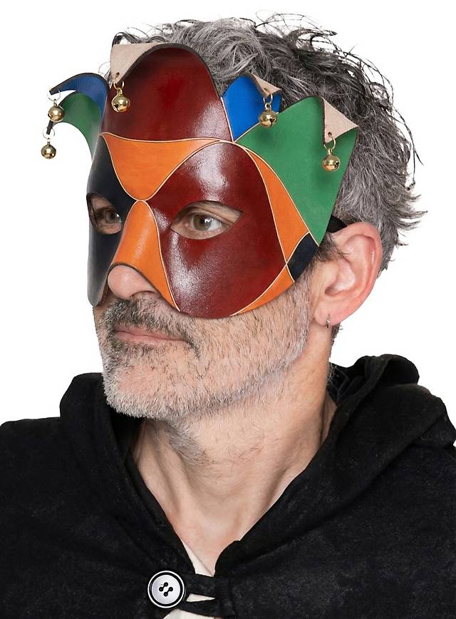 Colombina Joker Venezianische Ledermaske-Metamorph-Deinparadies.ch
