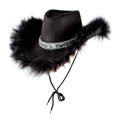 Sombrero de vaquero estilo Crazy Texas | negro