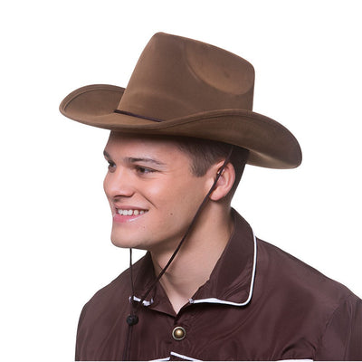 Cowboy hat imitation suede | brown