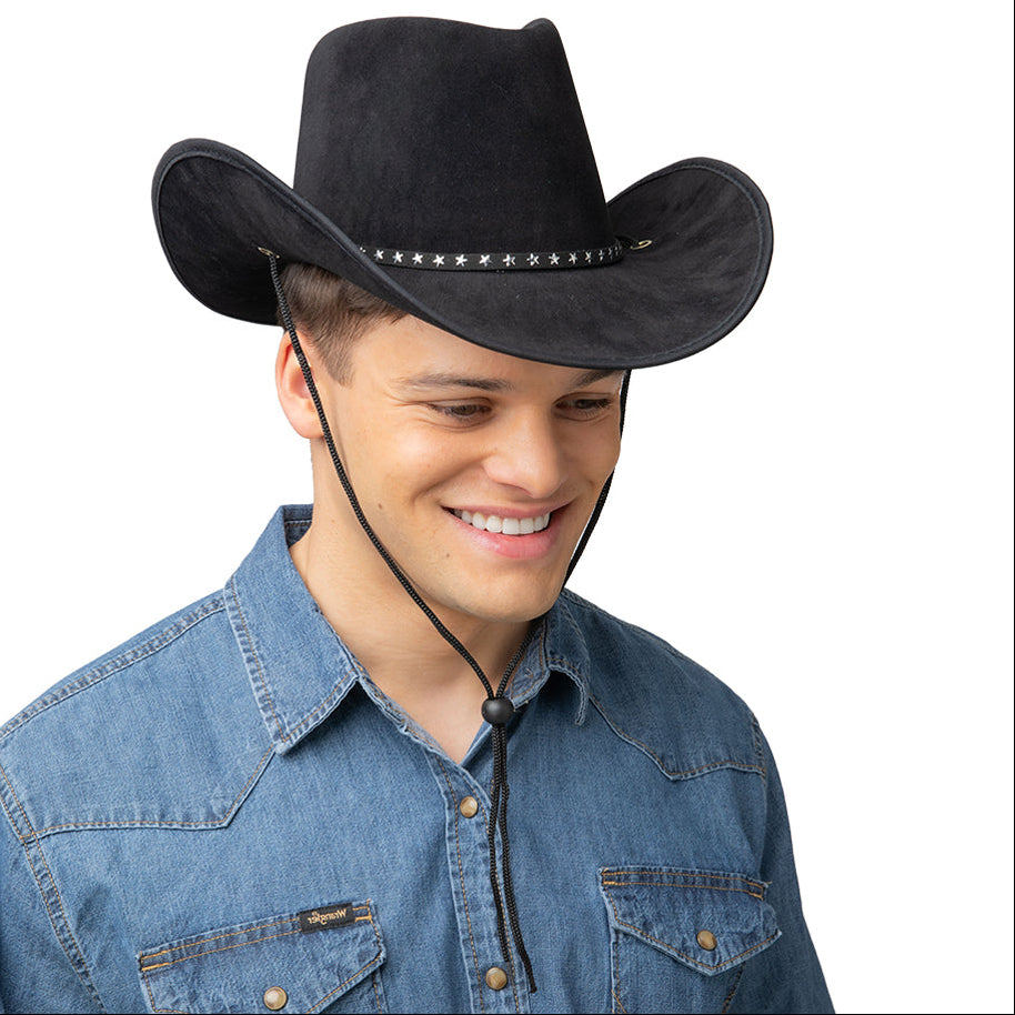 Cowboy Hut mit Sternen | schwarz-Wicked-Deinparadies.ch