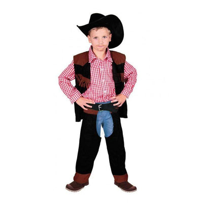 Cowboy Kostüm mit Gilet Chaks bei Deinparadies.ch