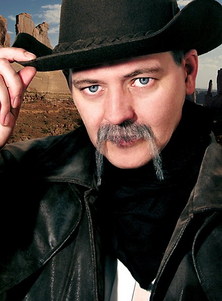 Cowboy Schnurrbart Echthaar schwarz-Metamorph-Deinparadies.ch