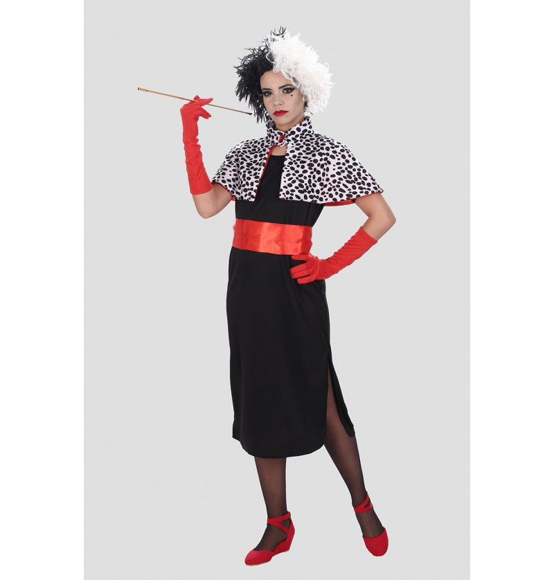 Cruella Damenkleid mit Schulterbolero