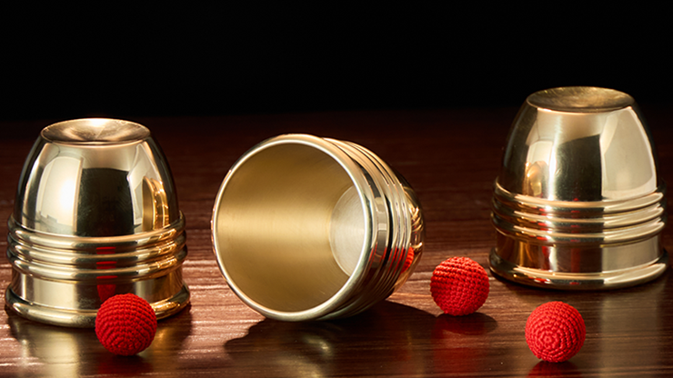 Cups and Balls Set (Brass With Black Matt Inner) | Bluether Magic and Raphael