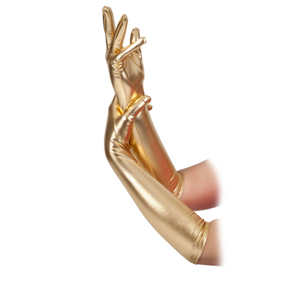 Women's gloves 44cm | gold