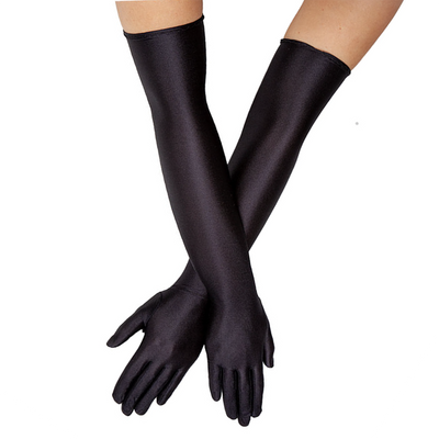 Damenhandschuhe 50cm | schwarz