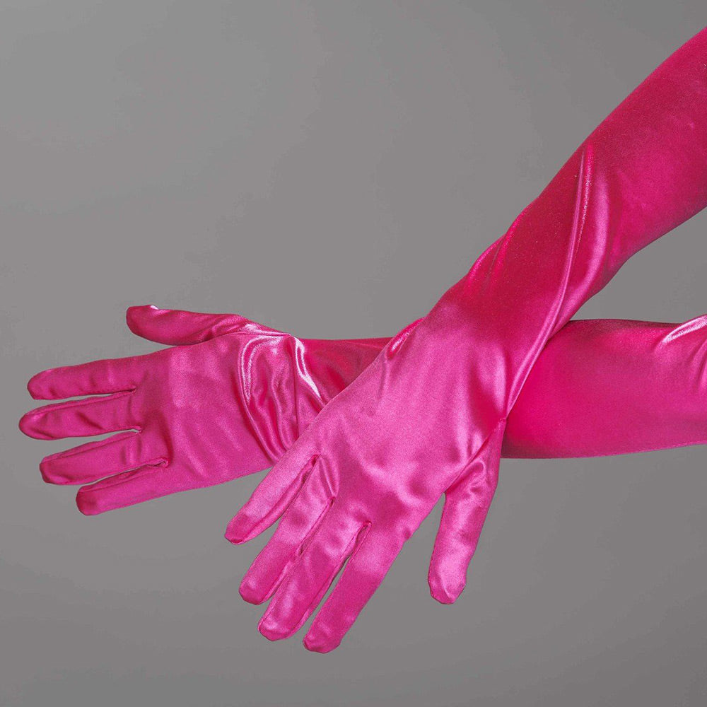 Ladies gloves satin pink Festartikel Müller bei Deinparadies.ch