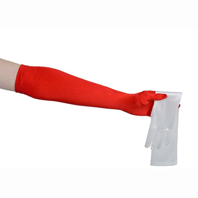 Damenhandschuhe Satin rot-Festartikel Müller-Deinparadies.ch