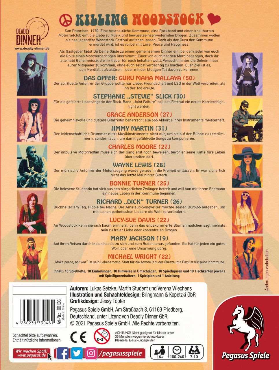 Deadly Dinner - Killing Woodstock-Pegasus-Deinparadies.ch