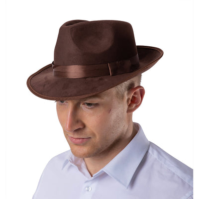 Sombrero Fedora de lujo | Ante sintético