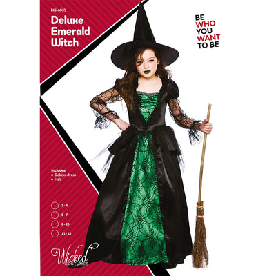 Deluxe Hexenkostüm Emerald | Kinder-Wicked-Deinparadies.ch