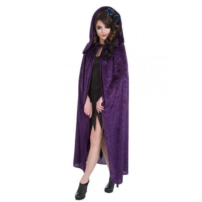 Deluxe velvet cape witch purple chaks at Deinparadies.ch