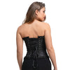 Deluxe Satin/Spitzen Damenkorsett | schwarz-Wicked-Deinparadies.ch