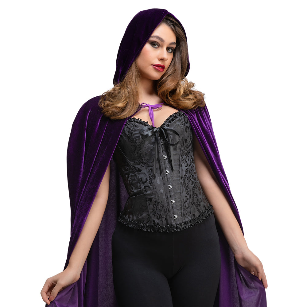 Deluxe Satin/Spitzen Damenkorsett | schwarz-Wicked-Deinparadies.ch