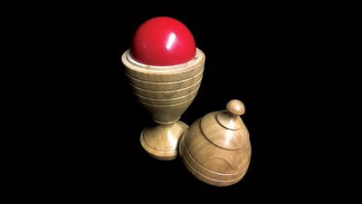 Vaso Deluxe in legno con sfera rossa | Merlin's Magic Merlins of Wakefield a Deinparadies.ch
