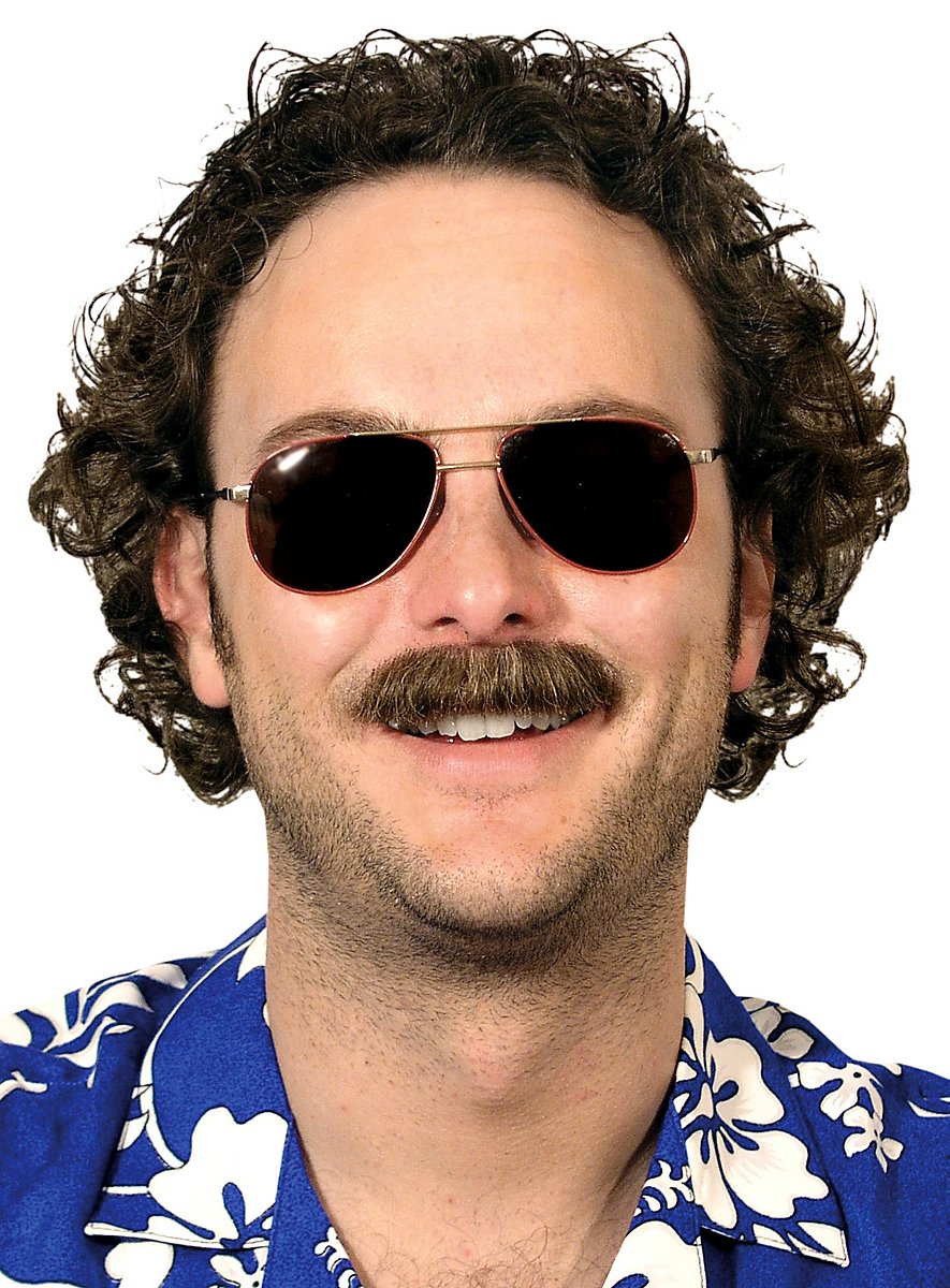 Detective Schnurrbart Echthaar braun-Metamorph-Deinparadies.ch