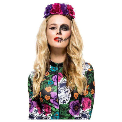 Dia de los Muertos Blumenkopfband Smiffys bei Deinparadies.ch
